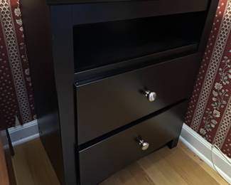 Contemporary TwoDrawer Nightstand with Open Shelf second image