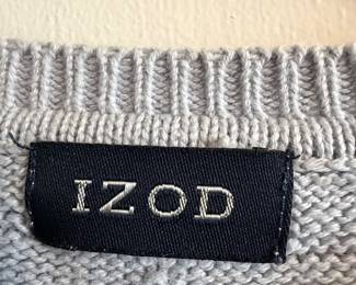 Izod Mens Crewneck Sweater  Windowpane Pattern second image