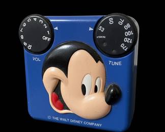 Vintage Blue Radio Shack Mickey Mouse AM Radio
