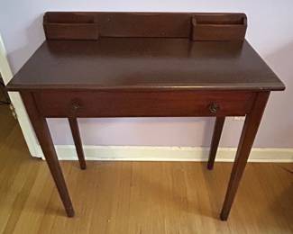 Antique Mahogany Writing Desk with Gallery Top