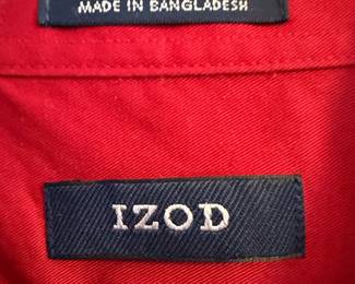 Izod Mens Long Sleeve Twill ButtonDown Shirt second image