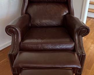 Leather Wingback Recliner second image