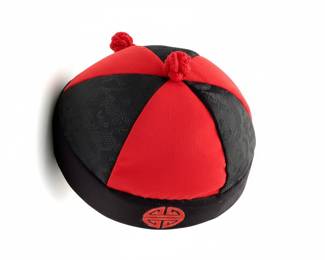 Vintage Chinese Emperor Hat with Red Tassel