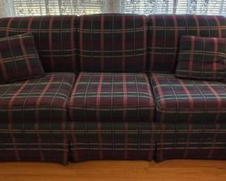 LaZBoy Plaid ThreeCushion Sofa