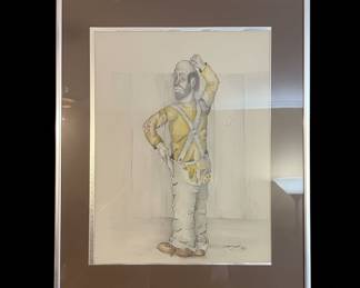 D.W. Garton Clown Watercolor