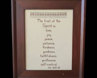 Fruit of the Spirit CrossStitch Sampler  Galatians 