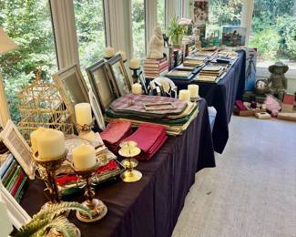 Tablewares, candles, books, frames, home decor