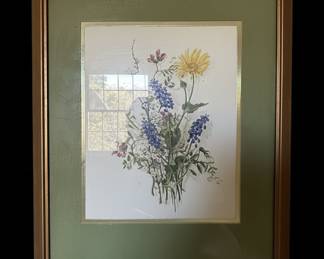 Vintage Botanical Floral Watercolor Print