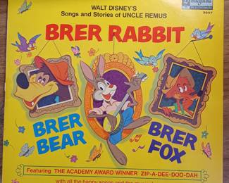 Walt Disneys Songs and Stories of Uncle Remus Brer Rabbit Disneyland Record