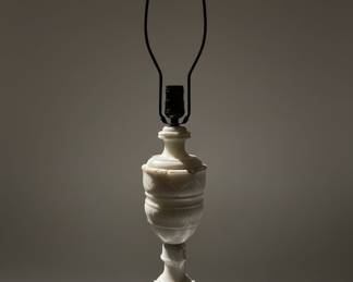 Vintage Italian Carved Alabaster Urn Table Lamp