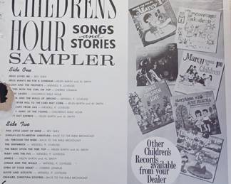 The Childrens Hour Songs and Stories Sampler Vinyl Record second image
