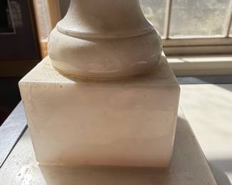Vintage Italian Carved Alabaster Urn Table Lamp second image