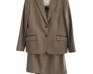 Vintage Pendleton Womens Wool Suit with Velvet Collar