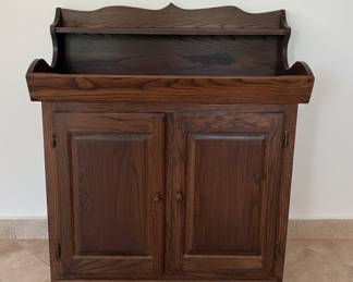 Oak Washstand with Gallery Back