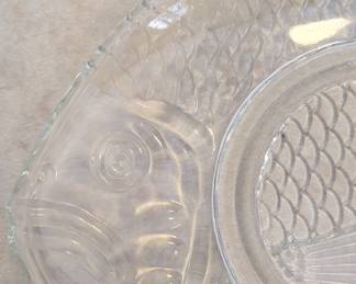 Vintage Clear Glass FishShaped Seafood Cocktail Serving Set second image