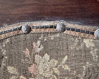 Victorian Walnut Upholstered Folding Rocking Chair third image