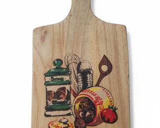 Vintage Nevco Wooden Decorative Cutting Board