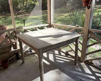 Vintage Farmhouse Pine Dining Table