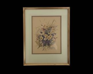 J. Blake Floral Watercolor Painting
