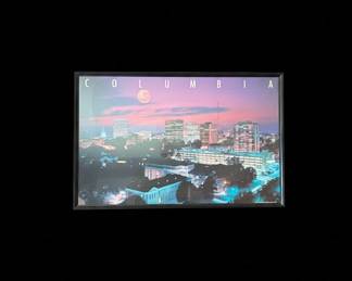 Columbia, South Carolina Skyline Travel Poster Print
