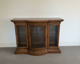 Traditional BowFront Display Console Cabinet