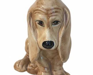 Vintage Ceramic Basset Hound Figurine