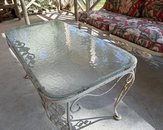 Vintage Meadowcraft Dogwood Wrought Iron Patio Set sixth image