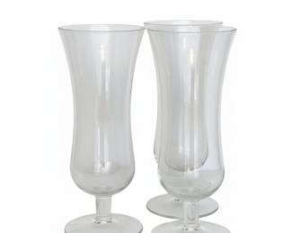 Vintage Footed Hurricane Parfait Glasses