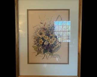J. Blake Floral Watercolor Painting B