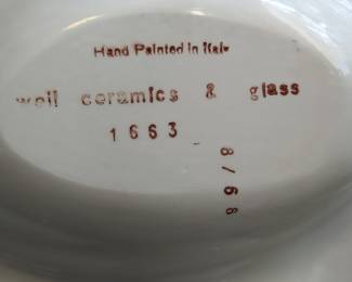 Weil Ceramics Glass Hand Painted Vegetable Relish Tray second image