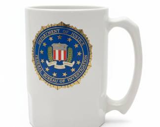 Vintage Department of Justice FBI Heraldry Seal Mug
