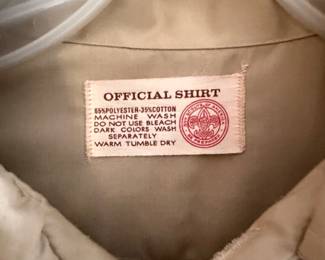Vintage Boy Scouts of America Long Sleeve Uniform Shirt with USS Yorktown Patch second image