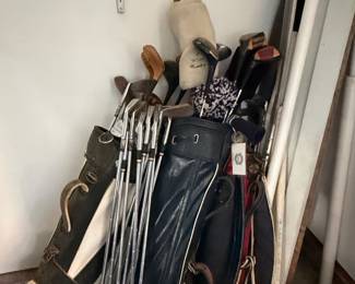 Vintage Rawlings Iron Set with Wilson Woods
