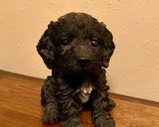 Ceramic black puppy