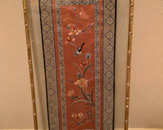 Oriental silk embroidery