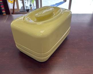 Vintage Butter Dish Westinghouse by The Hall China Co. - Yellow Glaze - Made in the USA