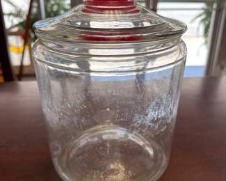 Vintage Tom’s Toasted Peanuts Glass Jar with Lid