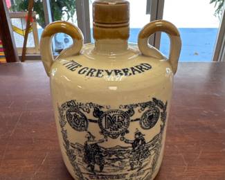 Vintage Greybeard Heather Dew Scotch Whiskey Jug Possil Pottery Glasgow Scotland