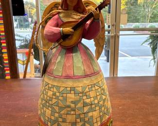 Jim Shore Heartwood Creek “Forever Faithful” 2010 Angel Playing Mandolin