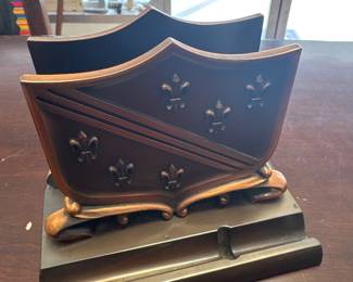 Vintage Copper Colored Letter Holder