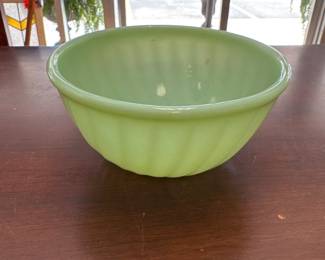 Fire king jade bowl 6”
