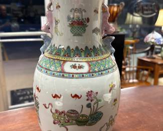 Large 19th Century Chinese Porcelain Famille Rose Vase