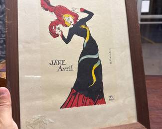 Toulouse-Lautrec "Jane Avril 1899" Reprint Vintage Poster