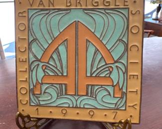 Vintage Van Briggle Textured Tile Terra Cotta
