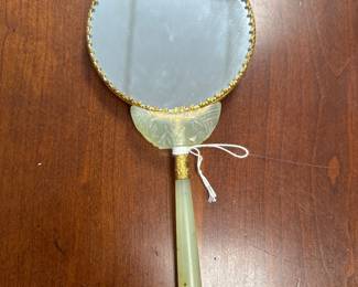 Immaculate Imperial Dragon – Jade Hand Mirror – Circa 1920 - 1950