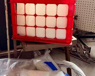 Shop owners can use these plastic bags, tissue and display fixtures 