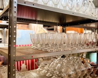 Fabulous collection of glasses.  Perfect for a small venue 