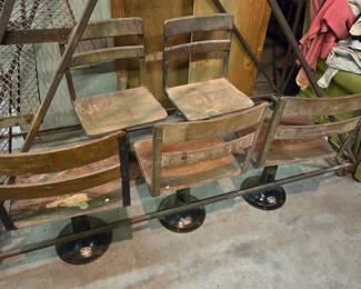 Vintage Heywood-Wakefield Eclipse 1 All Steel School Chairs