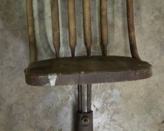 Single School Chair w/ cast iron adjustable height base