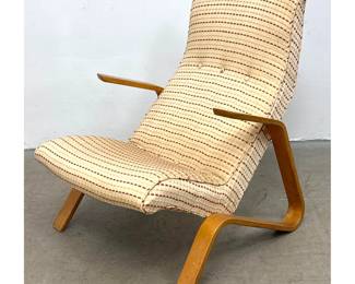 Lot 62 Vintage Mid Century Eero Saarinen Knoll Grasshopper Chair. Laminated Bentwood Cantilever Lounge Chai